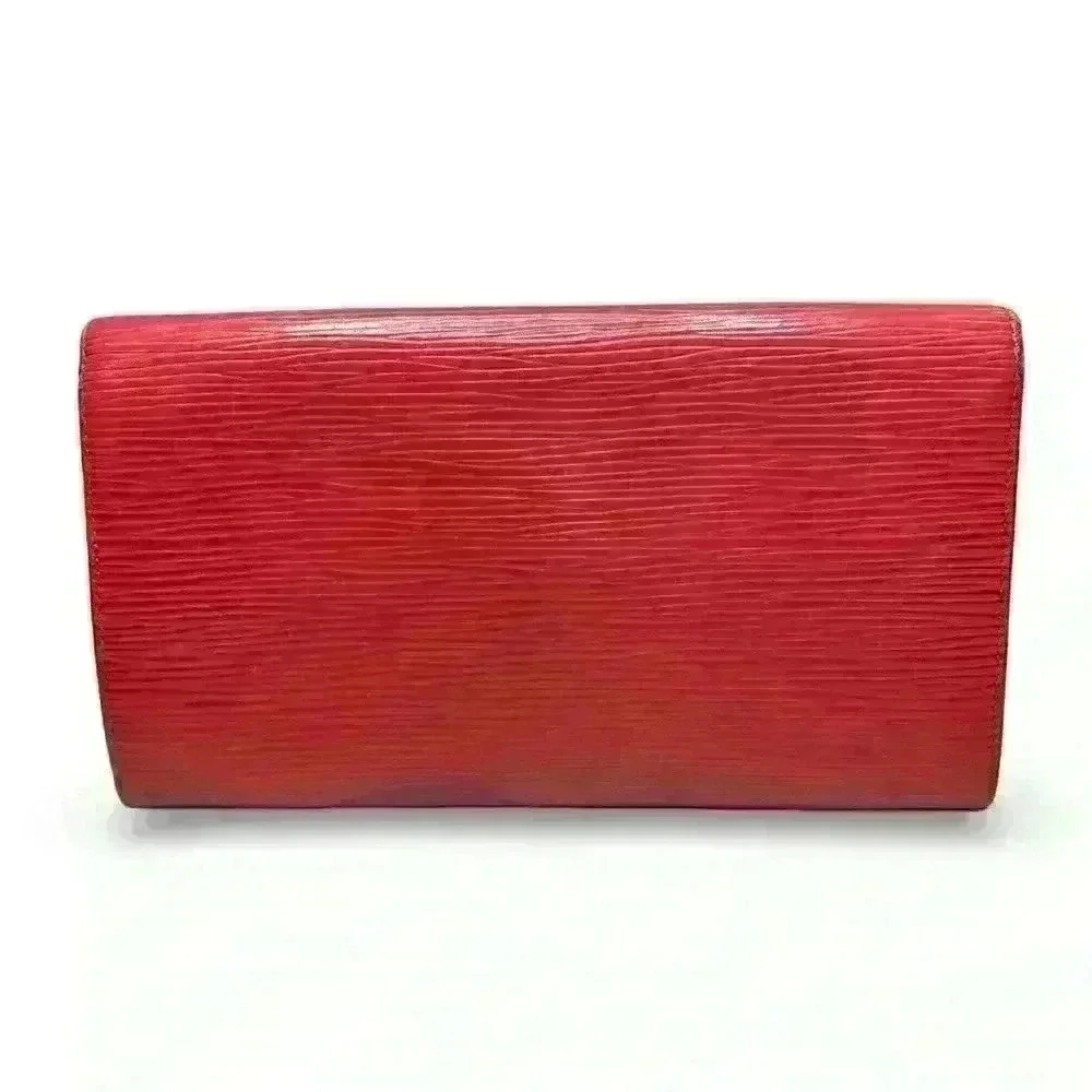 LV Louis Vuitton Red Epi Wallet - Picture 2 of 12